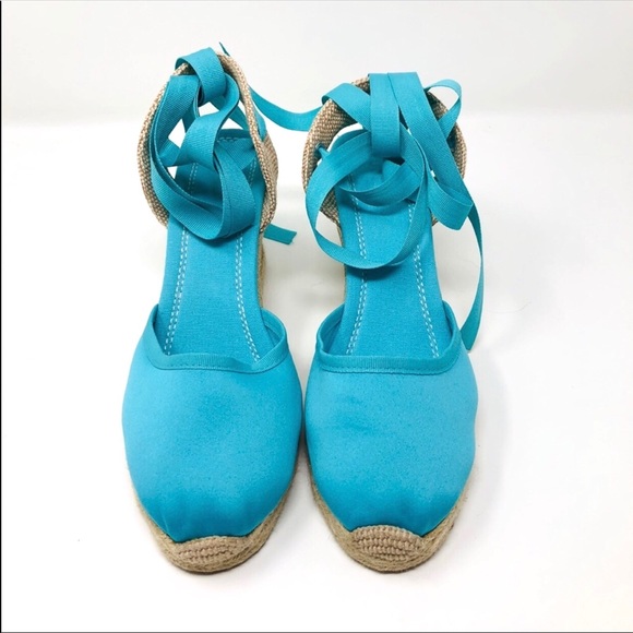 Unisa Shoes Unisa Turquoise Espadrilles Ankle Wraps Wedges Poshmark